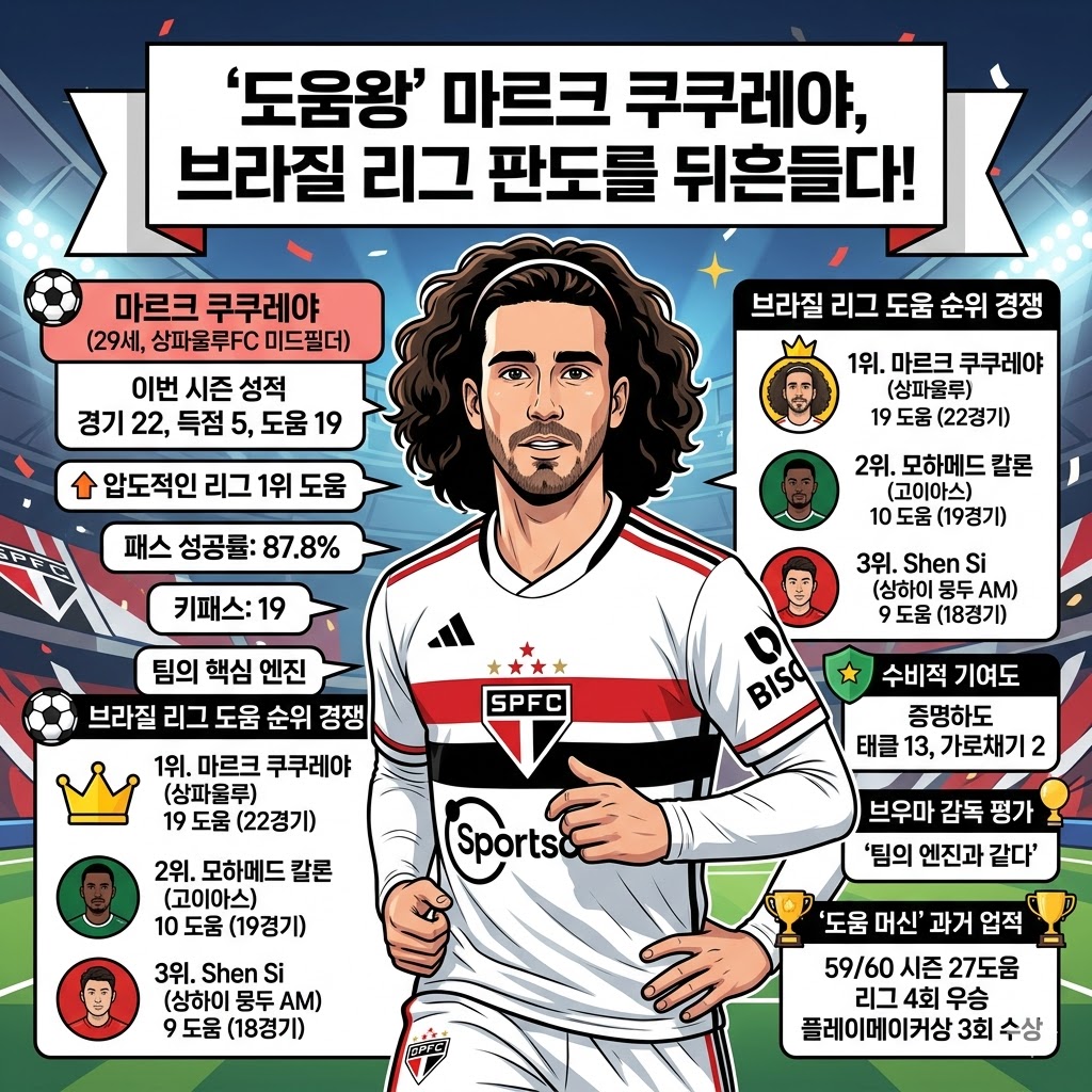 * 쿠쿠레야, 브라질 리그 도움왕 등극 18도움 압도적